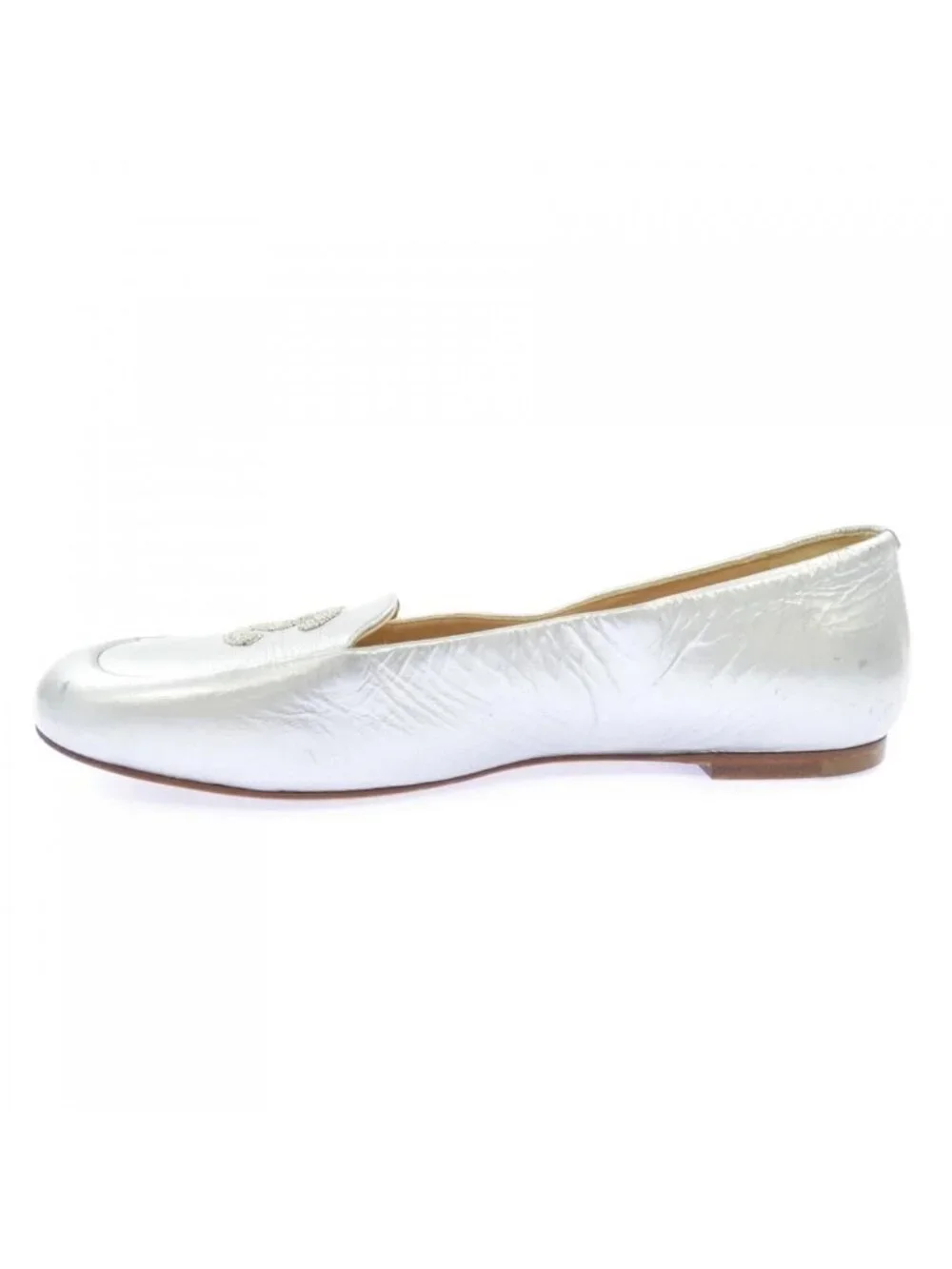 Chanel Flat Sneakers Silver